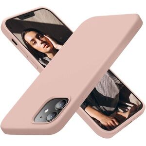 🍒4/$15Cordking Designed for iPhone 12/12 Pro Case, Silicone Shockproof, Pinksand